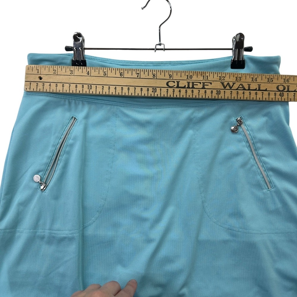 Bay Blue Skort S Teal Zipper Pockets Stretch Athleisure‎ Active Casual - Picture 7 of 9